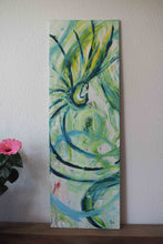 Lade das Bild in den Galerie-Viewer, Abstrakte Malerei auf Leinwand "Circle" - 120x40x1,5cm