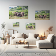 Lade das Bild in den Galerie-Viewer, Tierfotografie "Elefantenherde in freier Wildbahn" - Südafrika