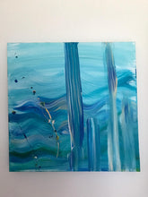 Lade das Bild in den Galerie-Viewer, Abstrakte Malerei auf Leinwand "Underwater" - 50x50x3,5cm