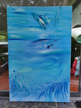 Lade das Bild in den Galerie-Viewer, Abstrakte Malerei auf Leinwand "The sky isn't the limit" - 115x75x1,5cm