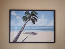 Lade das Bild in den Galerie-Viewer, Reale Malerei auf Leinwand "Palm Beach Maledives" - 70x50x1,5cm