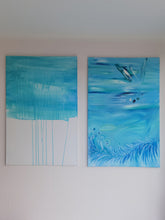 Lade das Bild in den Galerie-Viewer, Abstrakte Malerei auf Leinwand "The sky isn't the limit" - 115x75x1,5cm