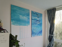 Lade das Bild in den Galerie-Viewer, Abstrakte Malerei auf Leinwand "The sky isn't the limit" - 115x75x1,5cm