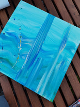 Lade das Bild in den Galerie-Viewer, Abstrakte Malerei auf Leinwand "Underwater" - 50x50x3,5cm
