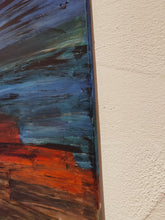 Lade das Bild in den Galerie-Viewer, Abstrakte Malerei auf Leinwand "Repainted" - 120x40x1,5cm