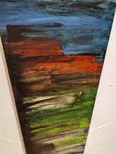 Lade das Bild in den Galerie-Viewer, Abstrakte Malerei auf Leinwand "Repainted" - 120x40x1,5cm