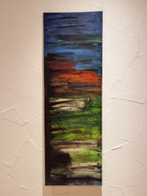 Lade das Bild in den Galerie-Viewer, Abstrakte Malerei auf Leinwand "Repainted" - 120x40x1,5cm