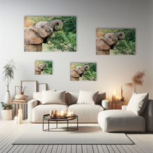 Lade das Bild in den Galerie-Viewer, Tierfotografie &quot;Baby Elefant beim Essen&quot; - Südafrika
