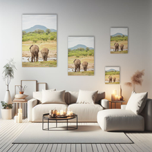 Lade das Bild in den Galerie-Viewer, Tierfotografie &quot;Elefanten am Wasserloch&quot; - Südafrika
